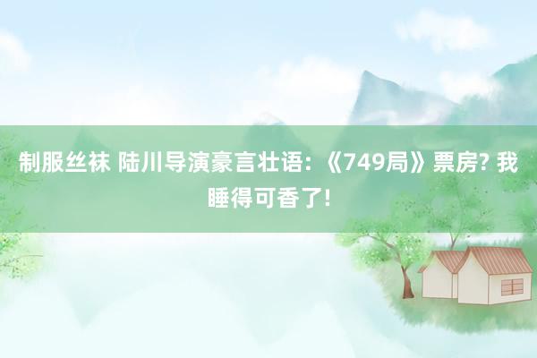 制服丝袜 陆川导演豪言壮语: 《749局》票房? 我睡得可香了!