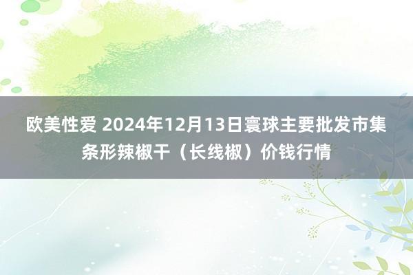 欧美性爱 2024年12月13日寰球主要批发市集条形辣椒干（长线椒）价钱行情